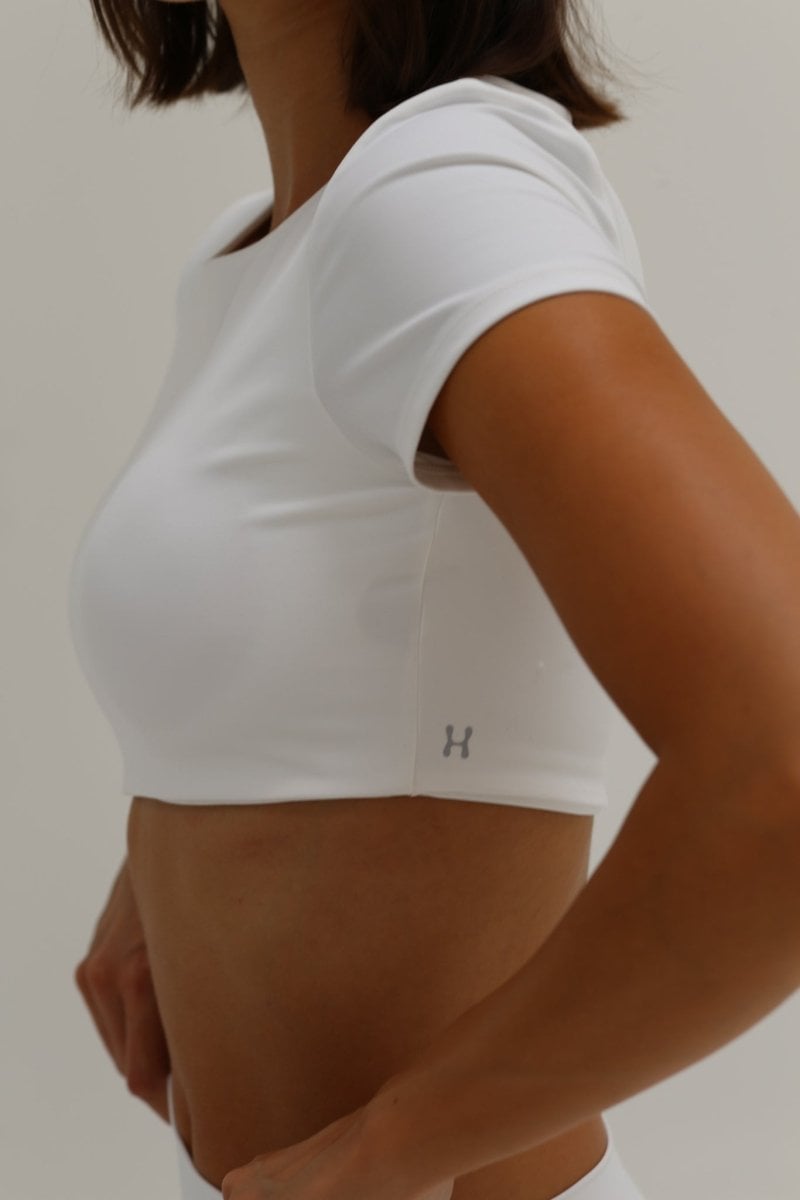 Aura Crop Top – Clear White – Produktansicht 4