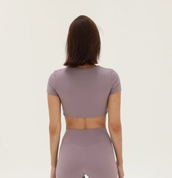 Aura Crop Top – Mauve – Produktansicht 3