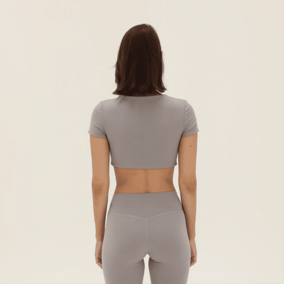 Aura Crop Top – Stone – Produktansicht 3