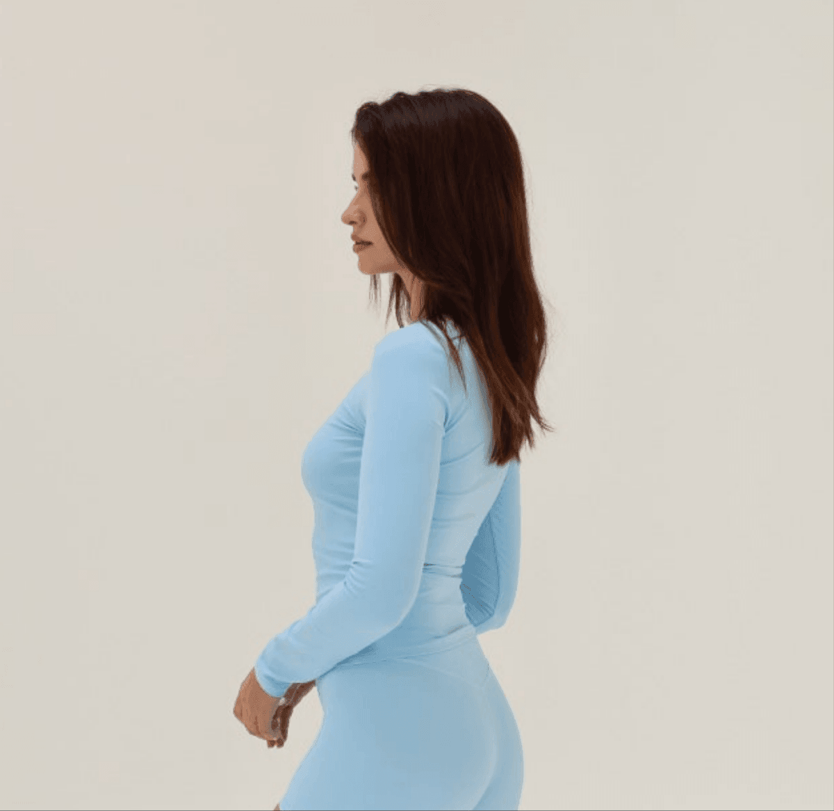 Aura Long Sleeve – Powder Blue – Produktansicht 3
